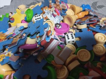 Lot divers puzzle des pions loto pour loisirs créatifs