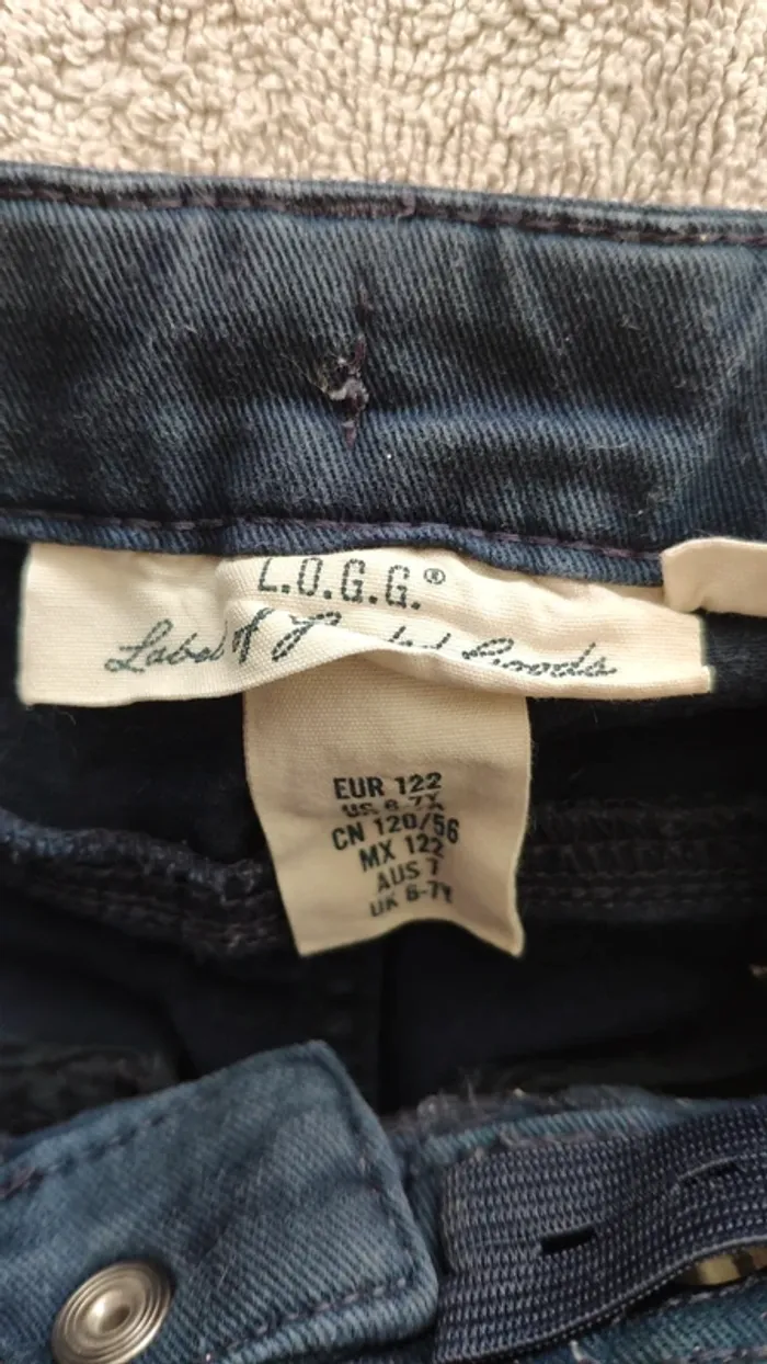 Short court bleu marine dentelle 6 7 ans logg - photo numéro 4