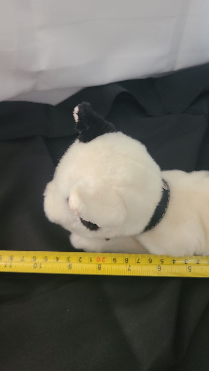 Keel Toys Tyson Bull Terrier Magnifique chien noir et blanc en peluche douce - photo numéro 5