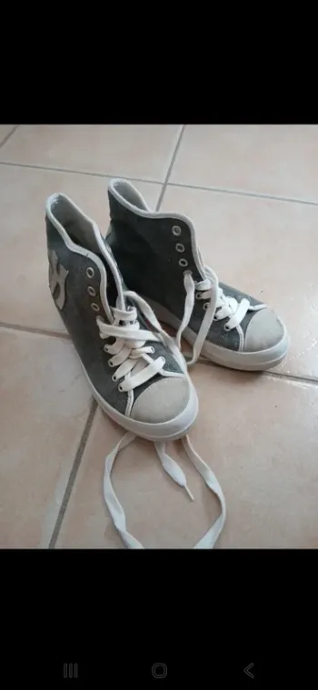 Baskets a talons compensés hapiness