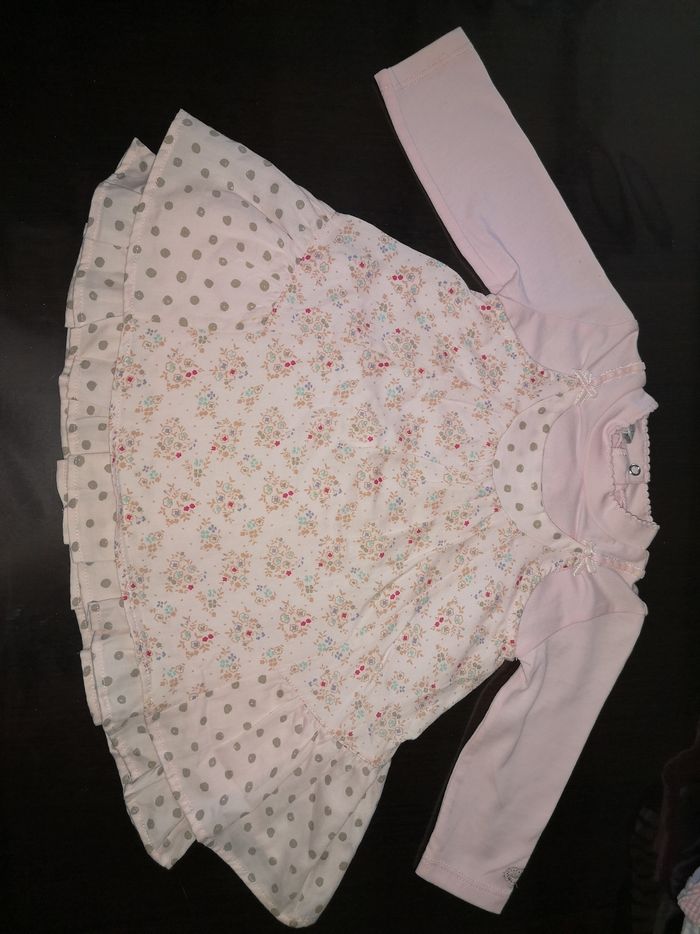 Robe avec tee-shirt intégré 6 mois Absorba