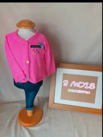 Ravissant gilet rose Orchestra fille 3 mois