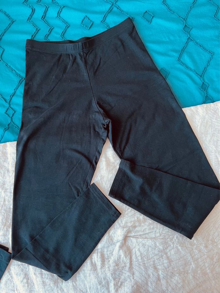 Mot de 2 leggings noirs - taille 12 ans - photo numéro 2