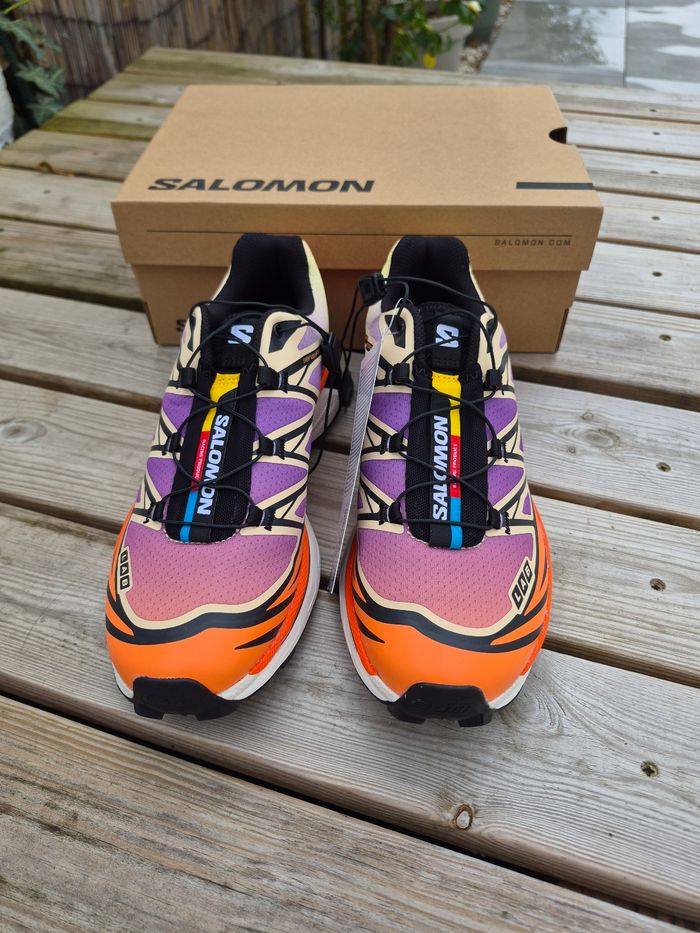Salomon XT-6 UNISEX black / almond cream / dragon fire – taille 38 - photo numéro 2