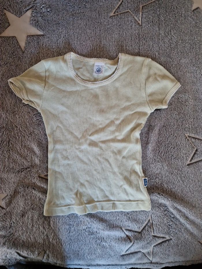 T-shirt manche courte fille vert anis - photo numéro 3