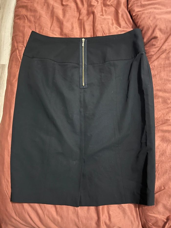 Jupe Tailleur Vintage Noir Taille 42 La City - photo numéro 2