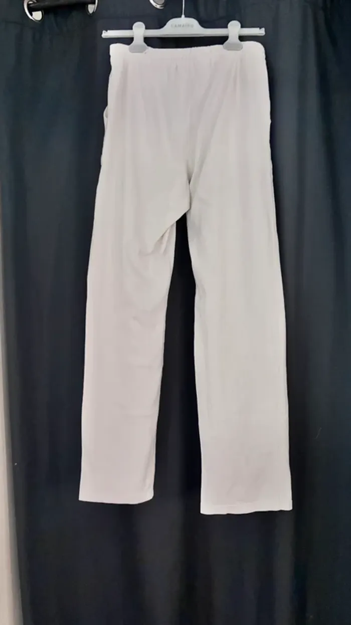 💕 Pantalon en coton blanc taille 38 M #naturales - photo numéro 4