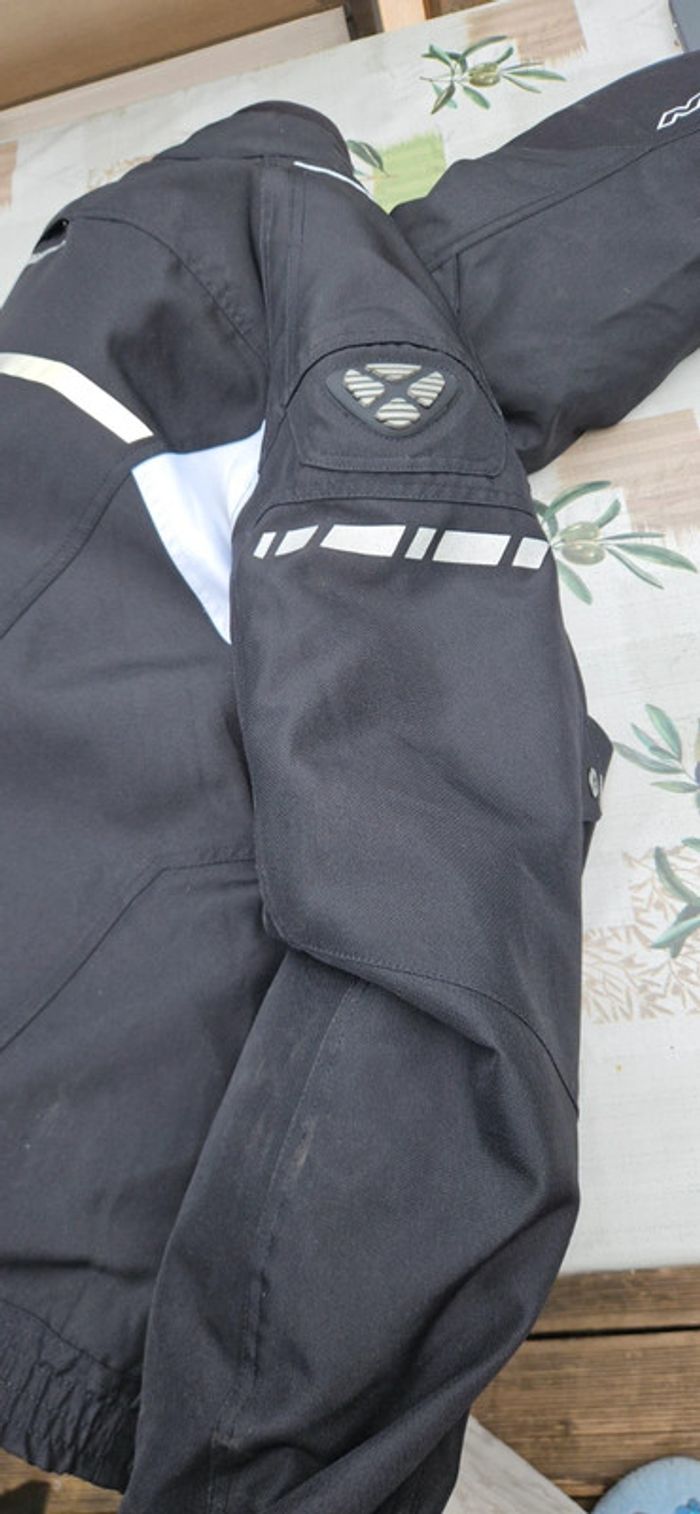 Veste de moto en tissu Ixon Shiroki HP noir / blanc - photo numéro 5
