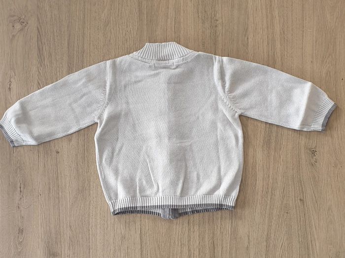 Gilet gris zippé, taille 12 mois, Obaïbi - photo numéro 4