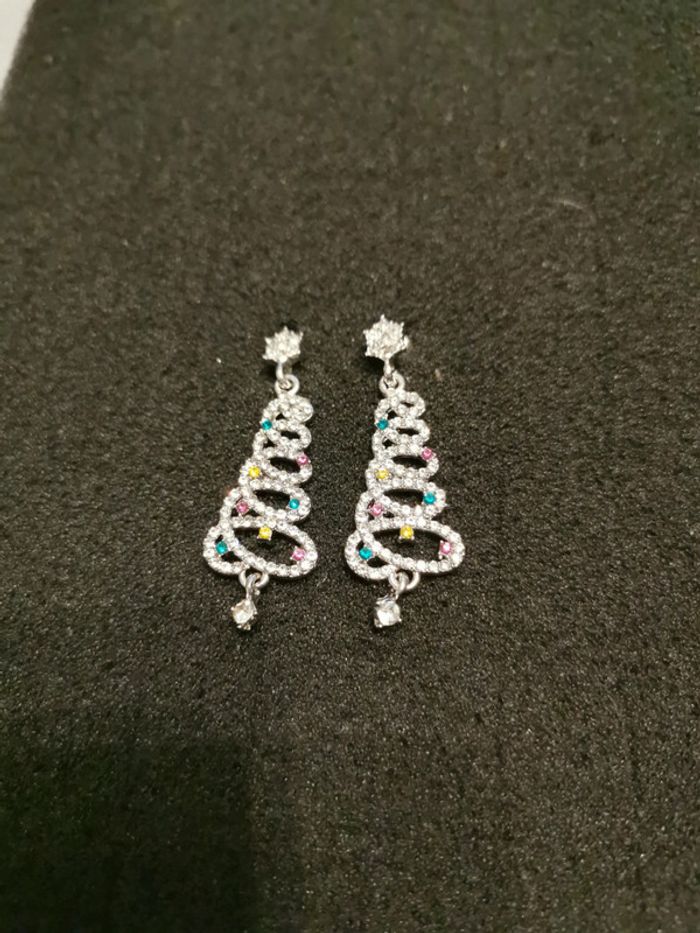 Boucles d'oreilles style sapin de Noël