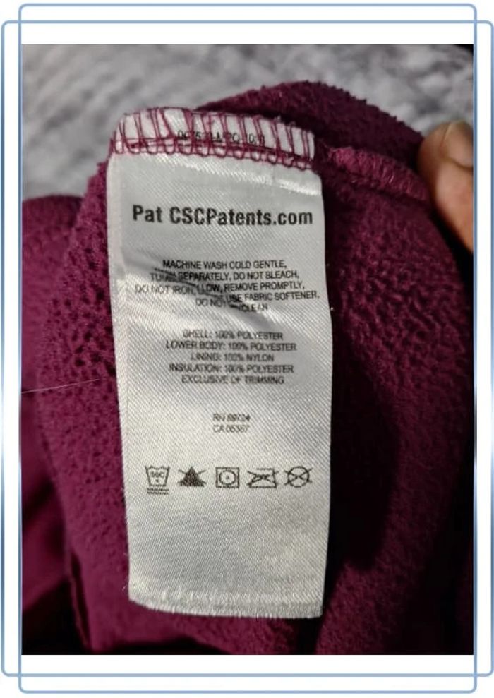 Polaire full zip columbia légère bi matiere femme / violet taille S brodé 259 - photo numéro 11