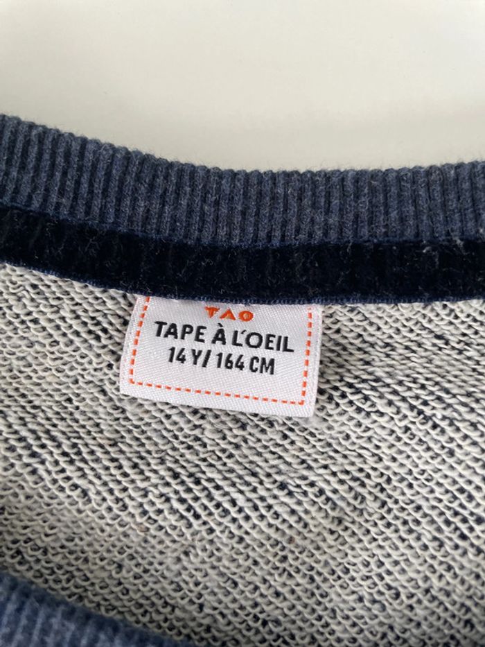 Sweat manche longue taille 14 ans marque tape à l’œil avec paillettes et sequin - photo numéro 2