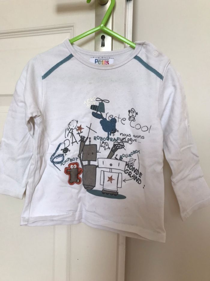 Teeshirt garçon blanc 3 ans La Compagnie des petits