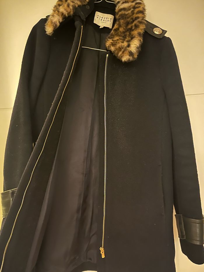 Manteau Claudie Pierlot col léopard - photo numéro 7
