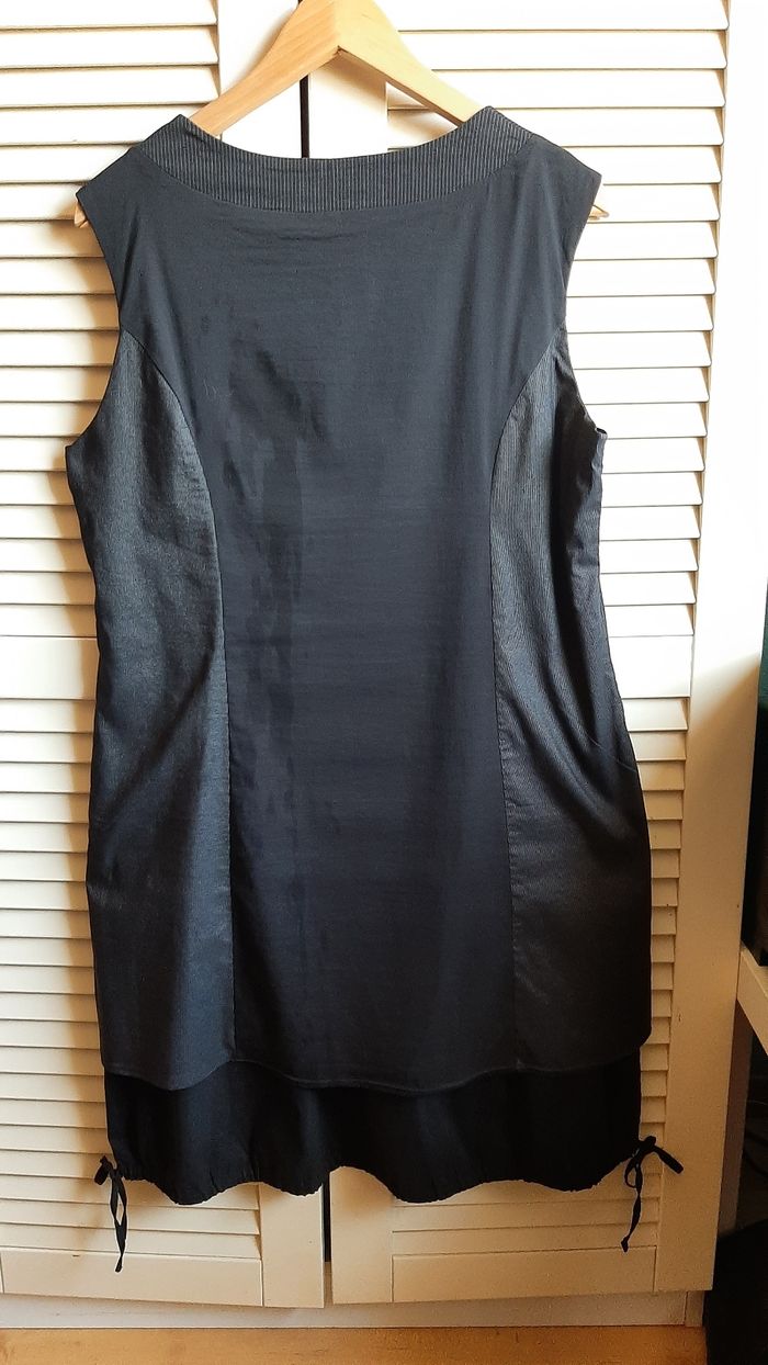 Tunique noire double matière - photo numéro 4