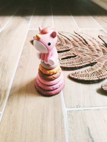 🦄Licorne /tour 2 en 1 avec anneaux de dentition multicolores à empiler en plastique