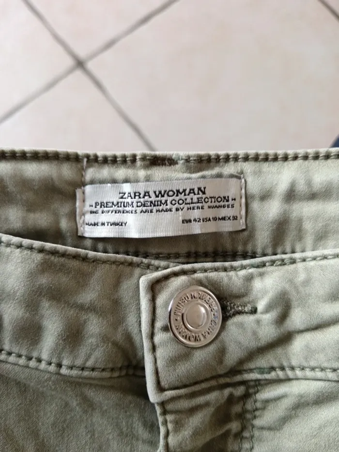 C10 pantalon kaki Zara 42 - photo numéro 3