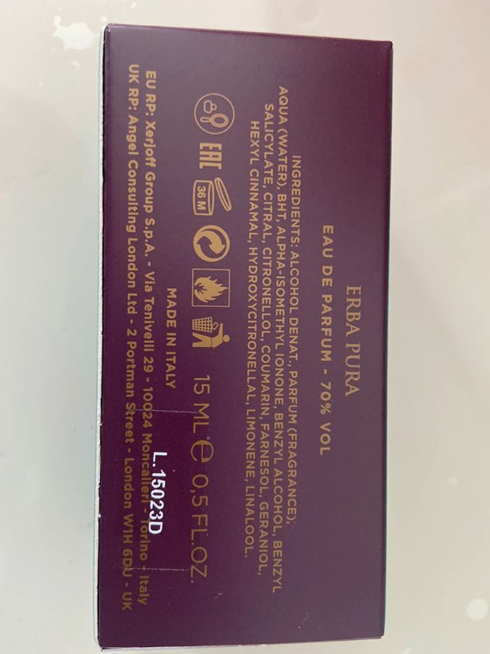 Xerjoff parfum erba pura neuf - photo numéro 2