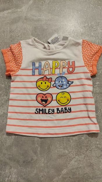 Tee-shirt manches courtes bébé fille 6 mois