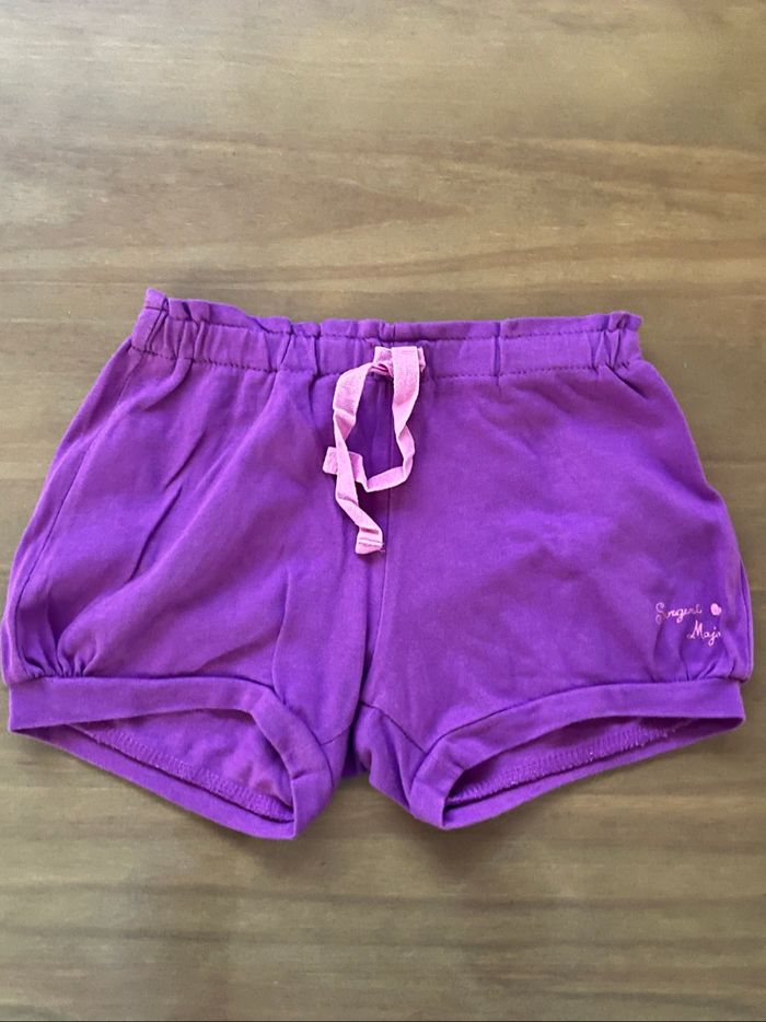 Ensemble short/teeshirt mauve Sergent Major 18 mois - photo numéro 3