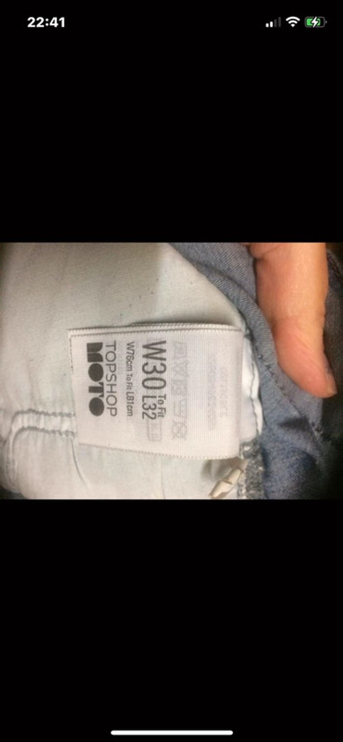 Superbe jeans Jeans topshop moto taille haute taille 30 us / 40 fR - photo numéro 2