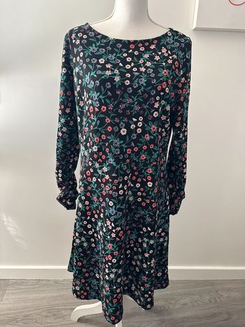 Robe à fleurs noire et multicolore Fit & Flare Yessica T40 L