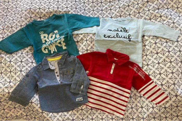 Lot t shirt manches longues 6mois