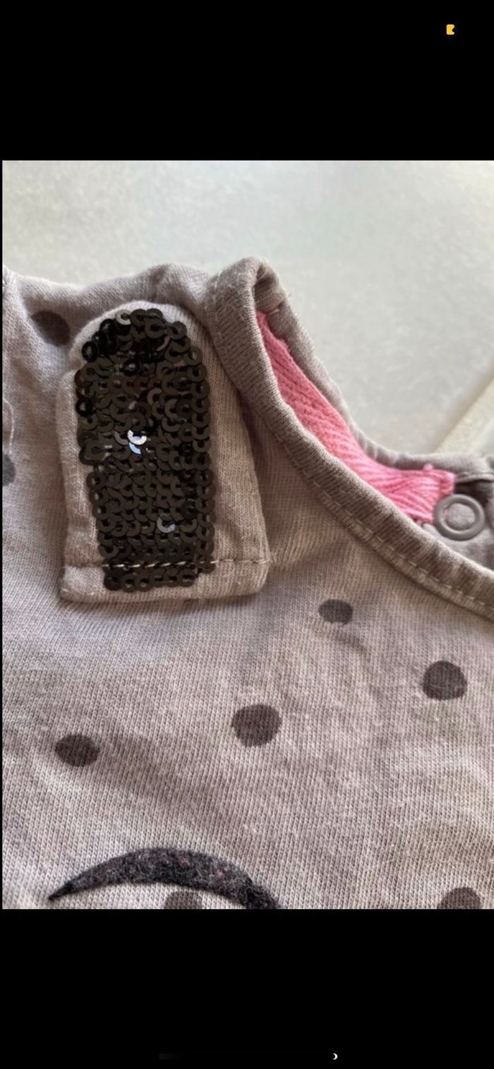 Tee shirt manches longues Chat 6 mois - photo numéro 4