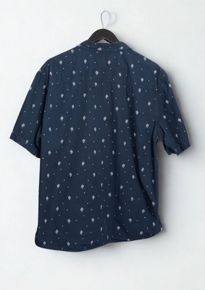 Chemise bleu marine motif cactus 100% coton • Cactus patterned navy shirt Size XXL - photo numéro 6
