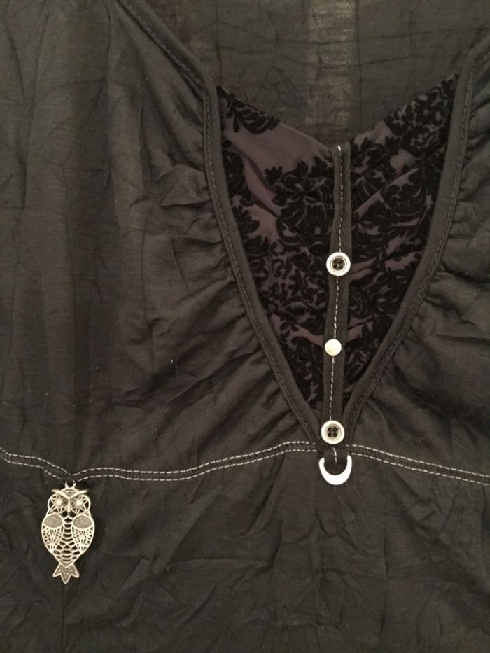 Robe noire à motifs taille 56 - photo numéro 3