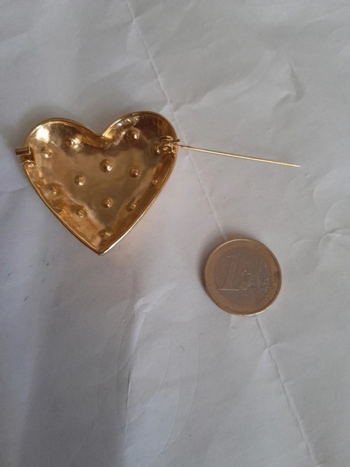 Magnifique broche vintage coeur - photo numéro 2
