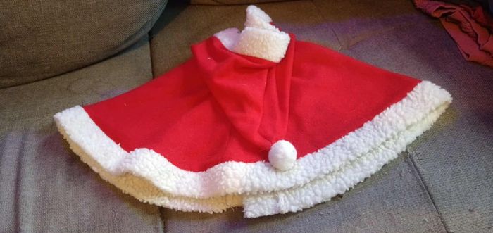 Poncho de Noël fille