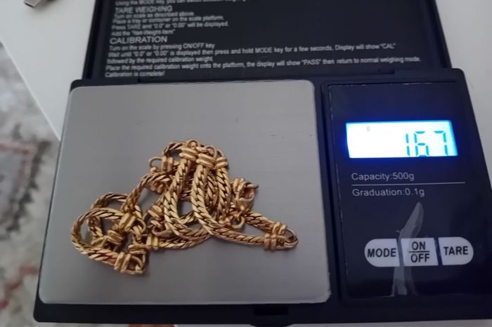 collier en maille or