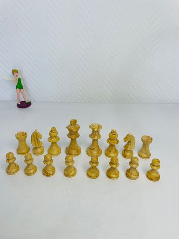 Pièces de jeu d’échecs set blanc Stauntone classique style Henri Chavet 