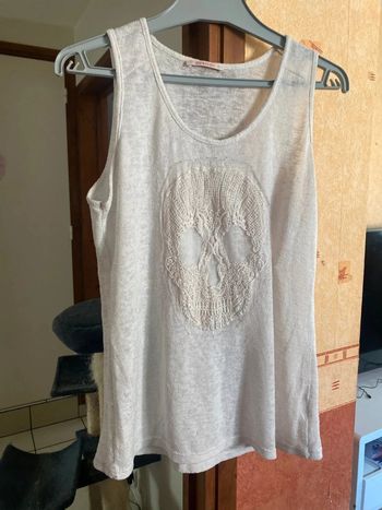 Débardeur blanc marque camaïeu taille 38