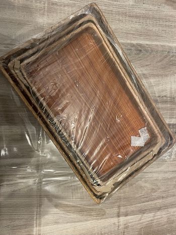 Lot 3 plateau en bois 