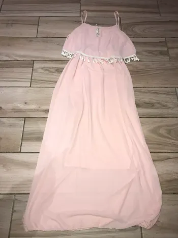 Robe à volant rose M/L