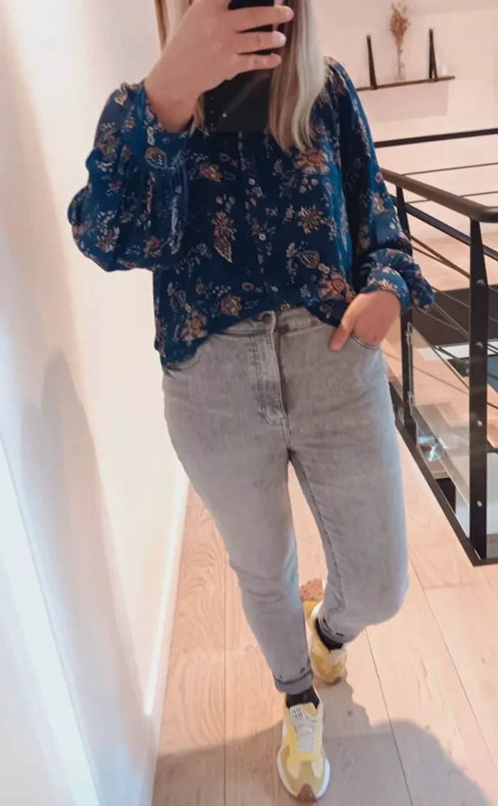 Jeans skinny gris clair