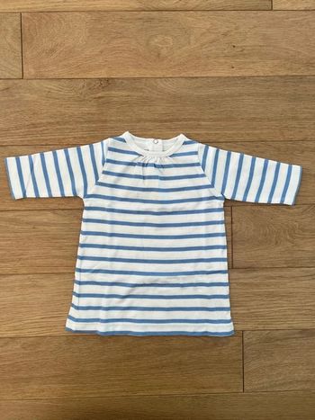 Robe pull marinière 6 mois fille petit bateau très bon état