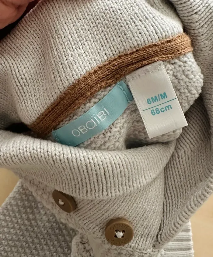 Gilet garçon obaibi 6 mois 68 cm - photo numéro 2