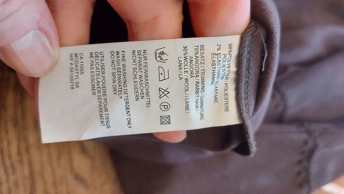 Veste  Marron effet daim Duo t 40 - photo numéro 6