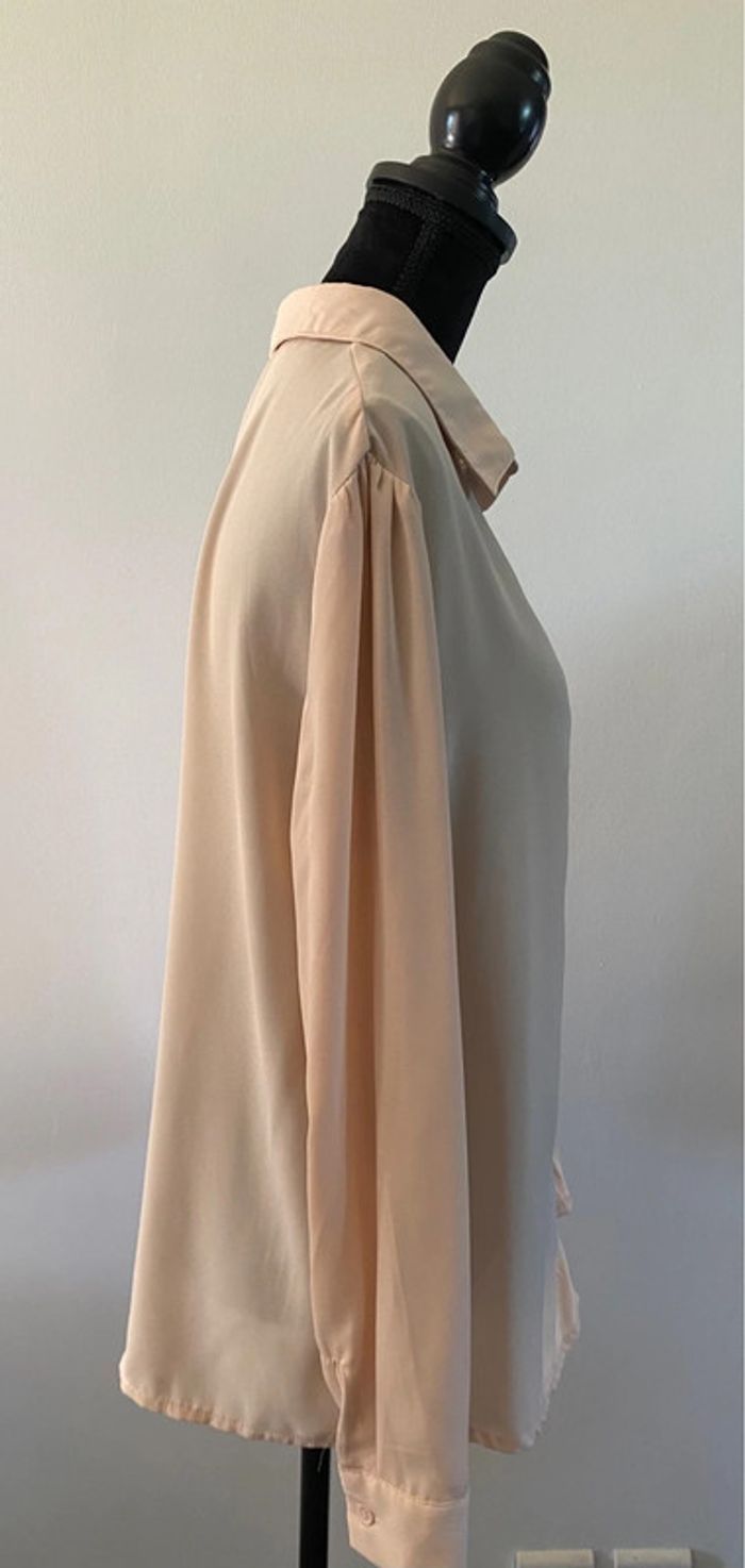 Chemise Queens beige clair avec broderies taille S - photo numéro 6