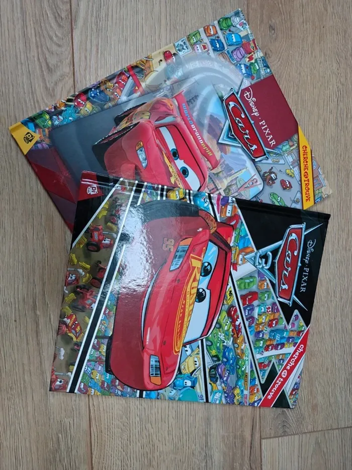 Lot de deux livres cherche et trouve cars et cars 3 Disney Pixar