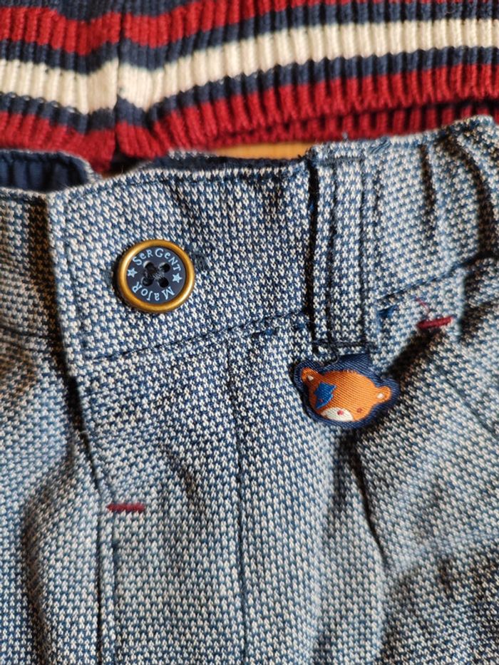 Lot ensemble tenue Pantalon et Gilet zippé assorti Neufs Sergent Major en 12-18M - photo numéro 4
