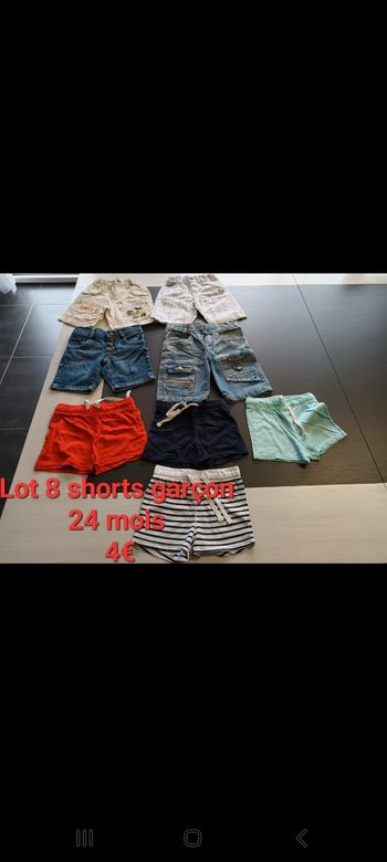 Lot 8 shorts garçon 24mois