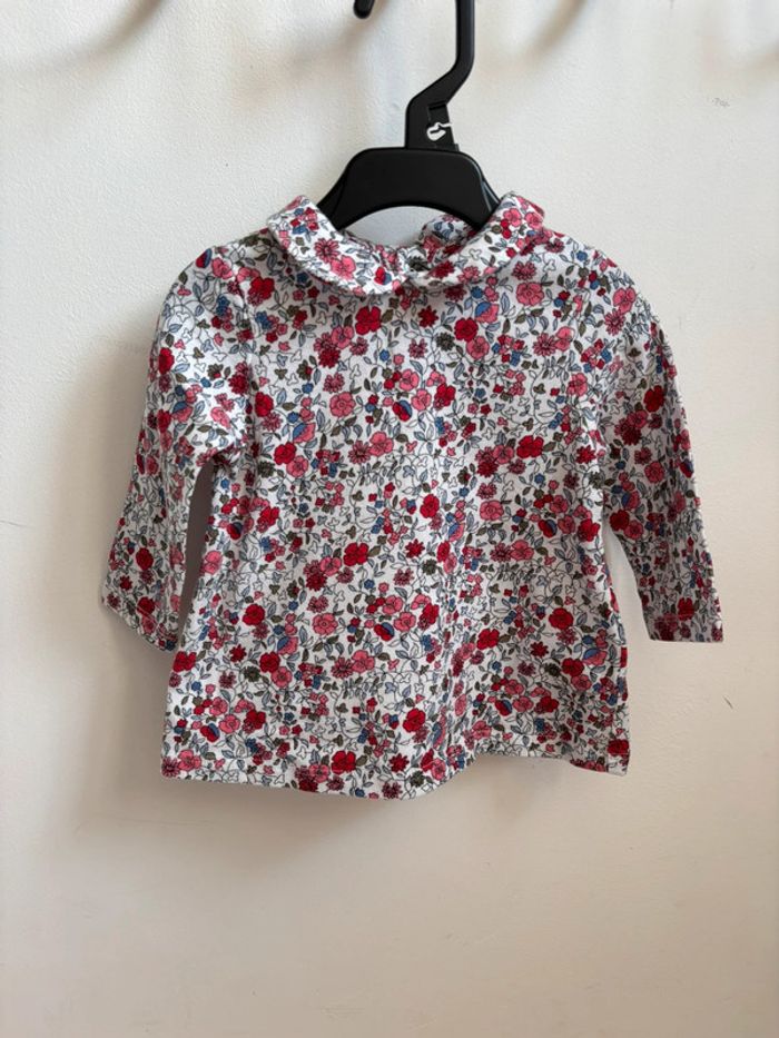 Ensemble fleuri rouge 6 mois - photo numéro 2
