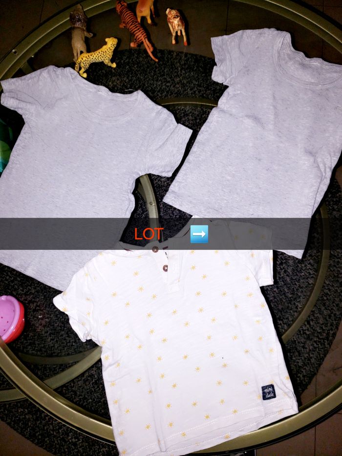 Lot tee-shirt débardeur body 12/ 18 mois