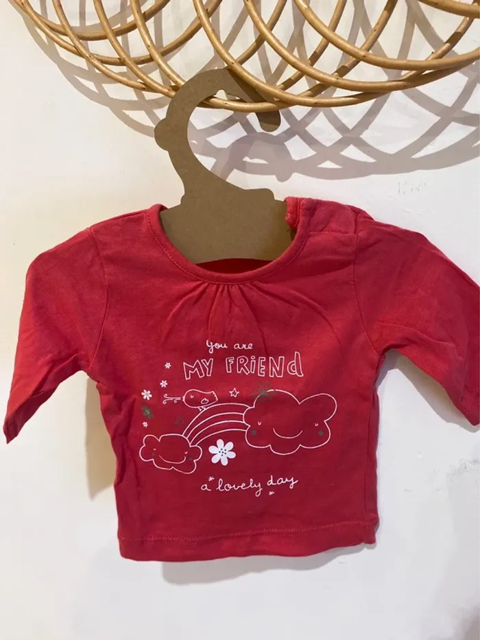 Tee-shirts manche longue 1-3 mois 56cm