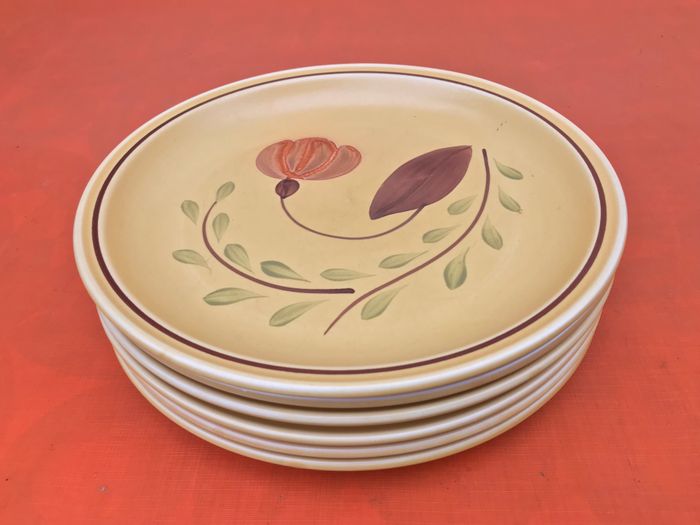 Années 1960 6 assiettes plates Ateliers du Revernay France Grès mat - photo numéro 8