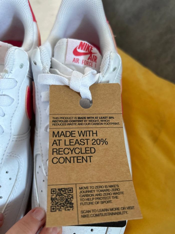 Baskets Nike air Force blanches/rose fluo - photo numéro 4